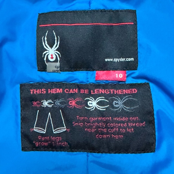 Spyder Kids Blue Snowboard Ski Insulated Pants - Picture 12 of 14